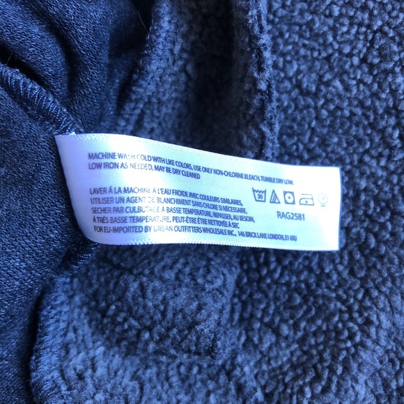 Intimately Free People Blue Monday Fleece Pullover Sweatshirt Colorblock Dolman - Picture 13 of 14